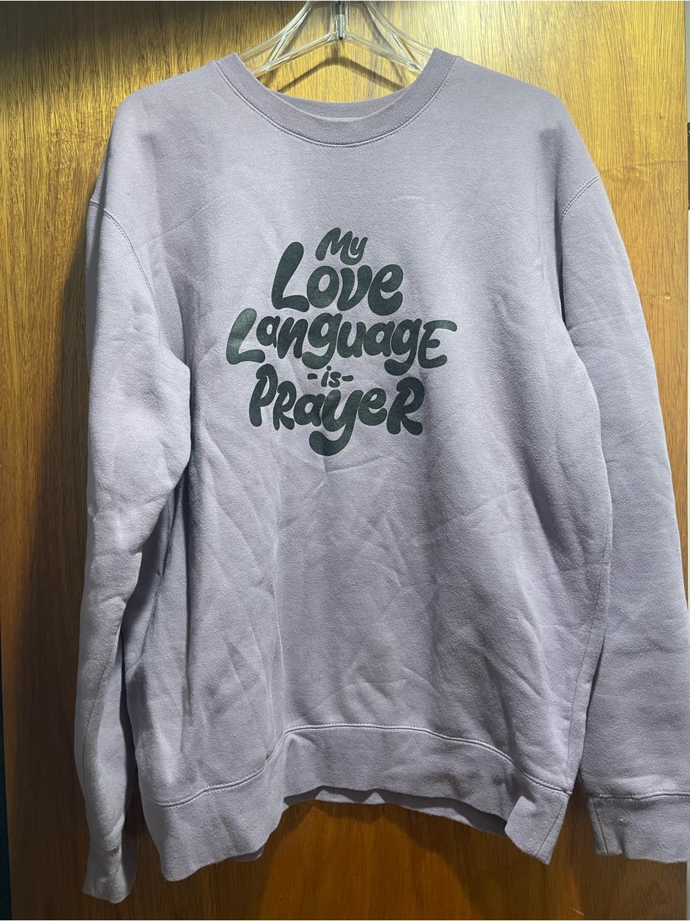 Lavender Graphic Crewneck Sweatshirt - My Love Language Design